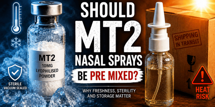 should mt2 nasal sprays be pre mixed